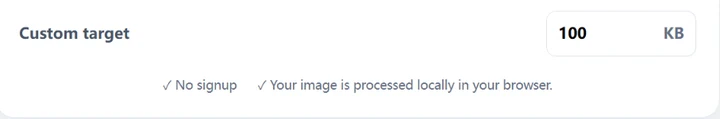 O SmallPNG processa a imagem localmente no navegador.